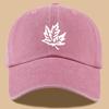 Maple Leaf Print Retro Trucker Cap Breathable Adjustable Baseball Cap Unisex Sun Hat