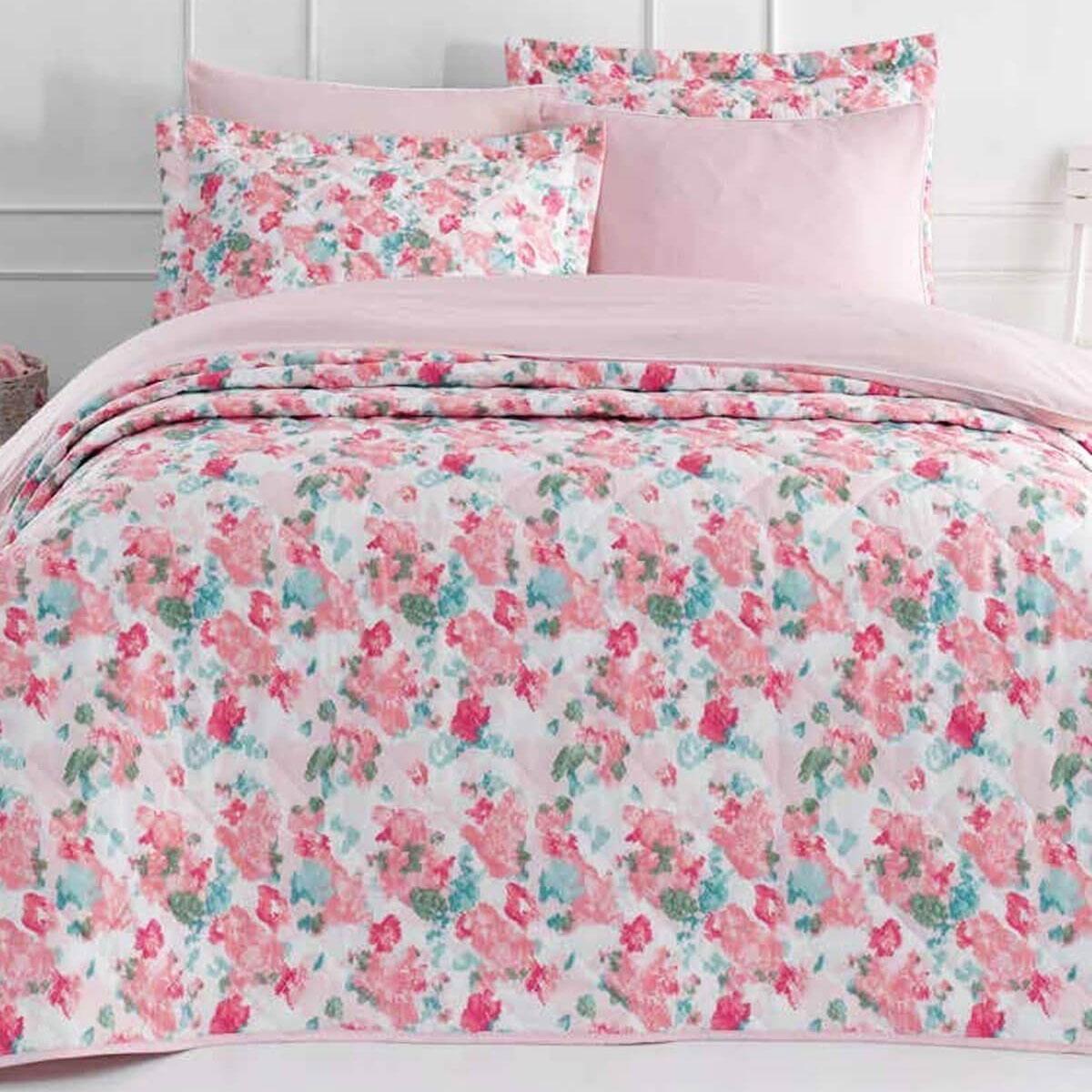 

Одноместный хлопковый пододеяльник на резинке на резинке Harper Pink Puff