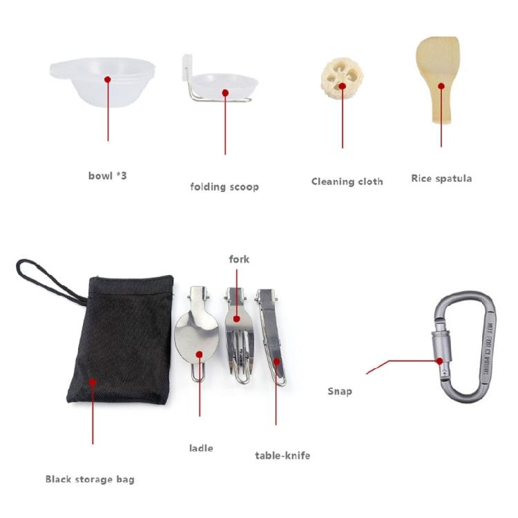 Outdoor Gas Burners Stove Tourist Pots Set Camping Cookware Kits Folding Utensils for Backpacking Outdoor Hiking & Picnics