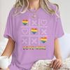Fashion LGBT Love Wins TShirt Women Men Fun Chessboard Print Short Sleeve Tees Casual Lesbian Bisexual Crewneck T Shirts