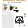 Propane Tank Gauge Level Indicator, Universal Propane Gauge For 5-40 Lb LP Tank, Color Coded Gas Pressure Meter For BBQ Grill, RV, Camper, Heater,