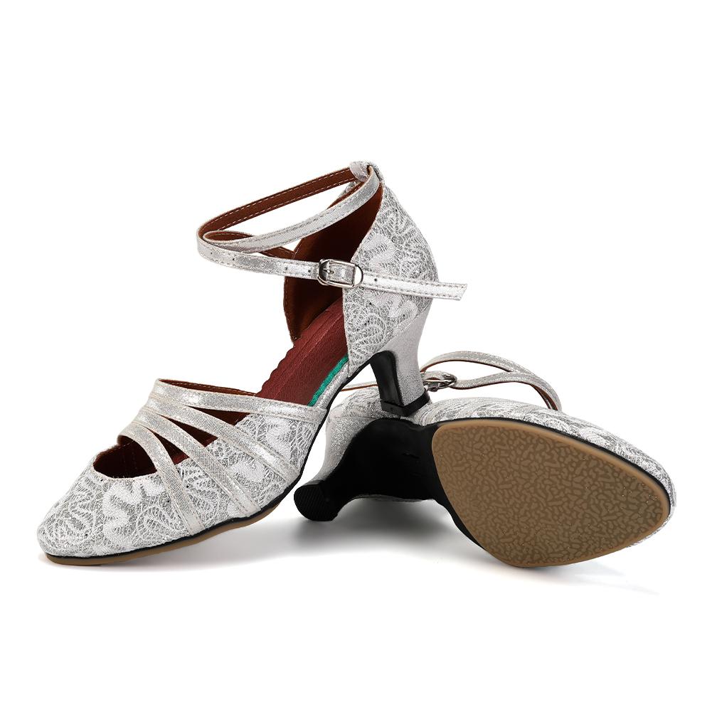 Scarpe da Ballo Moderno da Sala da Ballo per Donne Adulte Suola in Gomma Morbida 5,5 cm Scarpe da Ballo Standard Scarpe da Ballo Tango Salsa Party