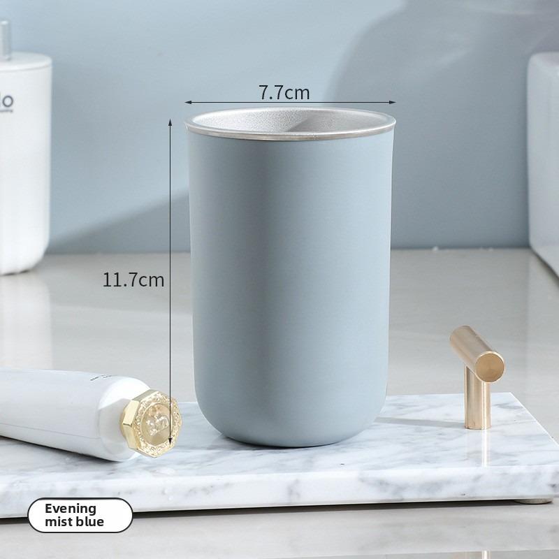 Minimalist 304 Stainless Steel Mouthwash Cup for Couples Durable Toothbrush Holder Bathroom Accessories