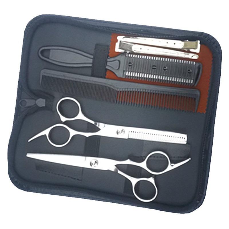 Czarno-złoty profesjonalny zestaw nożyczek fryzjerskich: Wysokiej klasy narzędzia fryzjerskie, do strzyżenia i przerzedzania