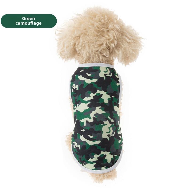 Ubranka dla zwierząt Pies Kot Kot Kolor kamuflażu Teddy niż Niedźwiedź Zwierzę Nowe Wiosna i Lato Ubranka bez sierści