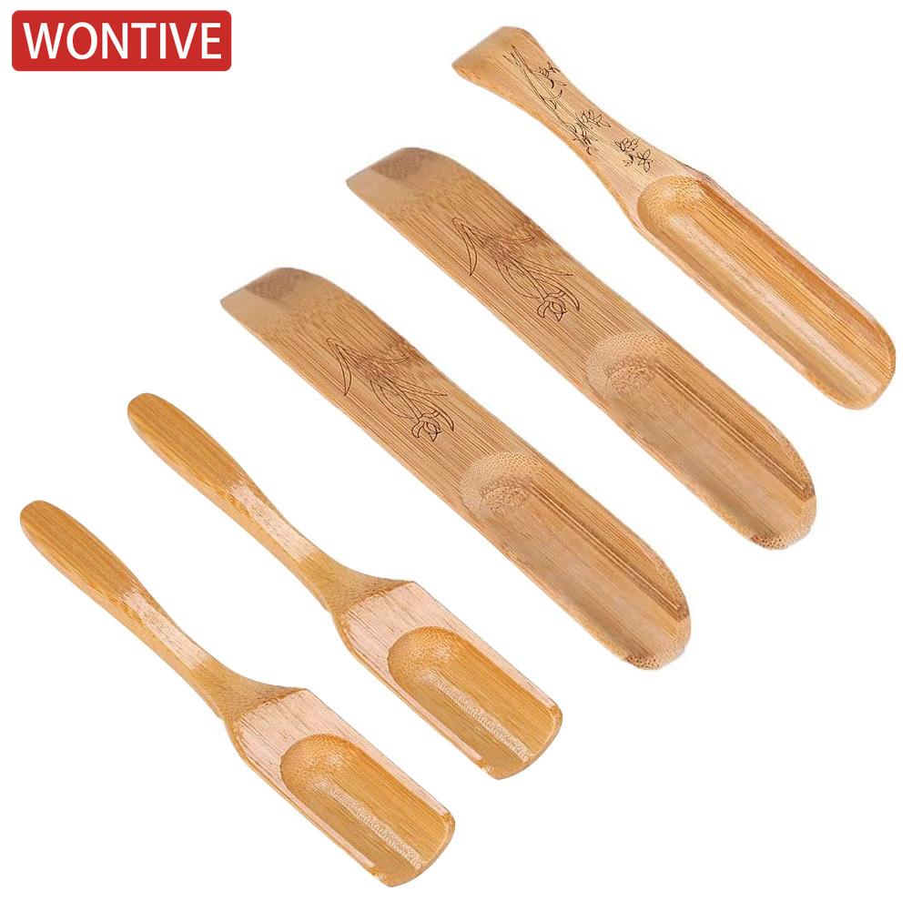 1/3/5/10Pcs Bamboo Spoon Set Smooth Edge Multi Function Kitchen Salt Scoop Multi-Function Tea Scoops Household Accessories