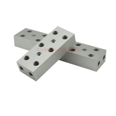 (Port To Port 45mm) 50x30mm G1/4" BSP 2 Rows 2-12 Ways Aluminium Alloy Distributor Manifold Splitter Block Pneumatic Air Fitting