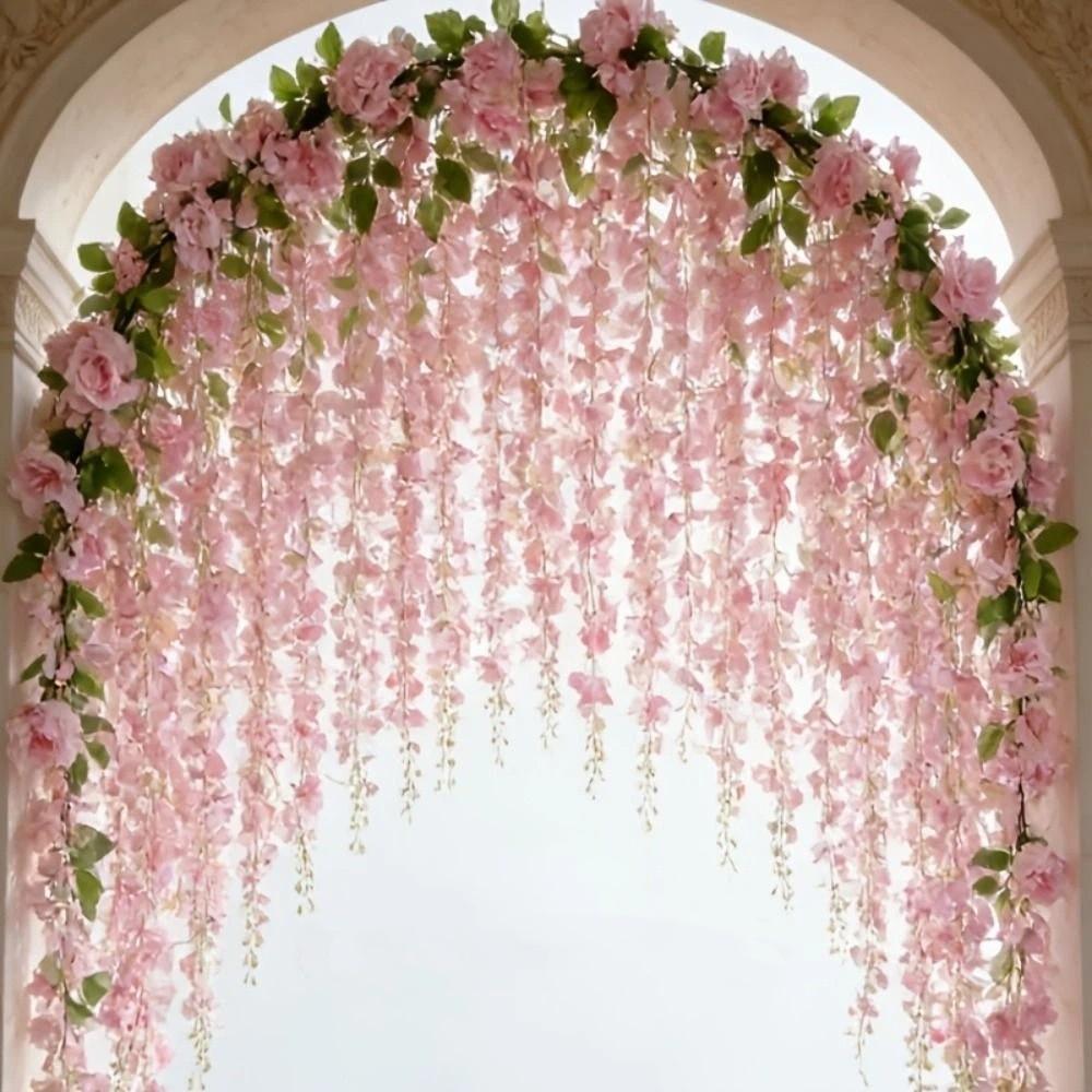 Hanging Garland Simulated Wisteria Flower Floral Plants Fake Flower Strings  Proposal