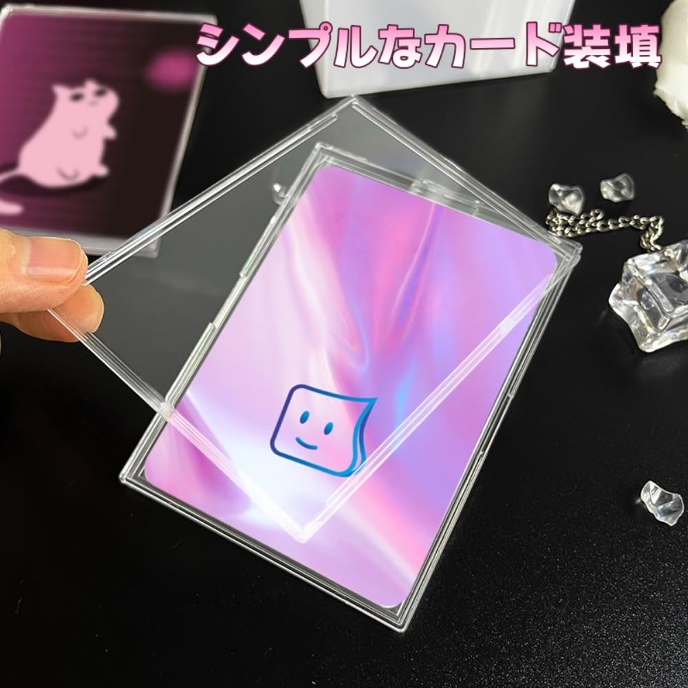 MHSKNHW Card Loaders 66x92mm with 63x88mm Pokemon Card Hard Acrylic Card Clear Card Ideal for Trading General Sports and Baseball Card (10-Pack)