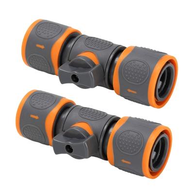 Fast Coupling Water Connector ABS Materials Double Direction Flows Valves Suitable for Hose Sprayed Guns Gardening 2pcs