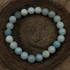 8mm Natural Blue Amazonite Gemstone Beads Handmade Stretchable Bracelet 7.5" For Men/Women RBB-70