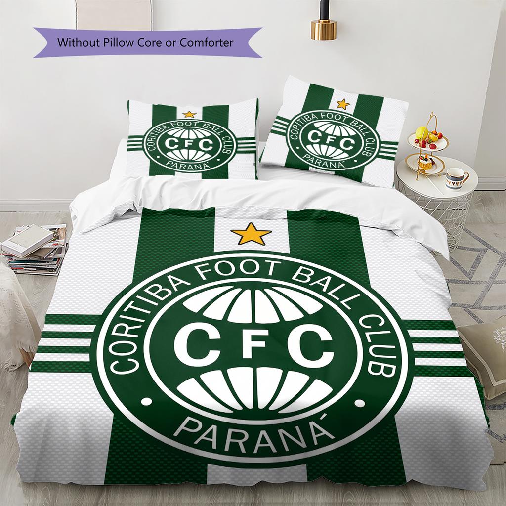 Biancheria da letto con motivo Coritiba FC Decorazione per la casa Regalo di compleanno (1 * copripiumino + 2 * federa, senza nucleo)