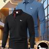 2Pcs High-Quality Men'S Business Casual Shirt, New Long Sleeve,Breathable Polo Shirt Suitable for Outdoor Sports Like Golf, Running, And More.