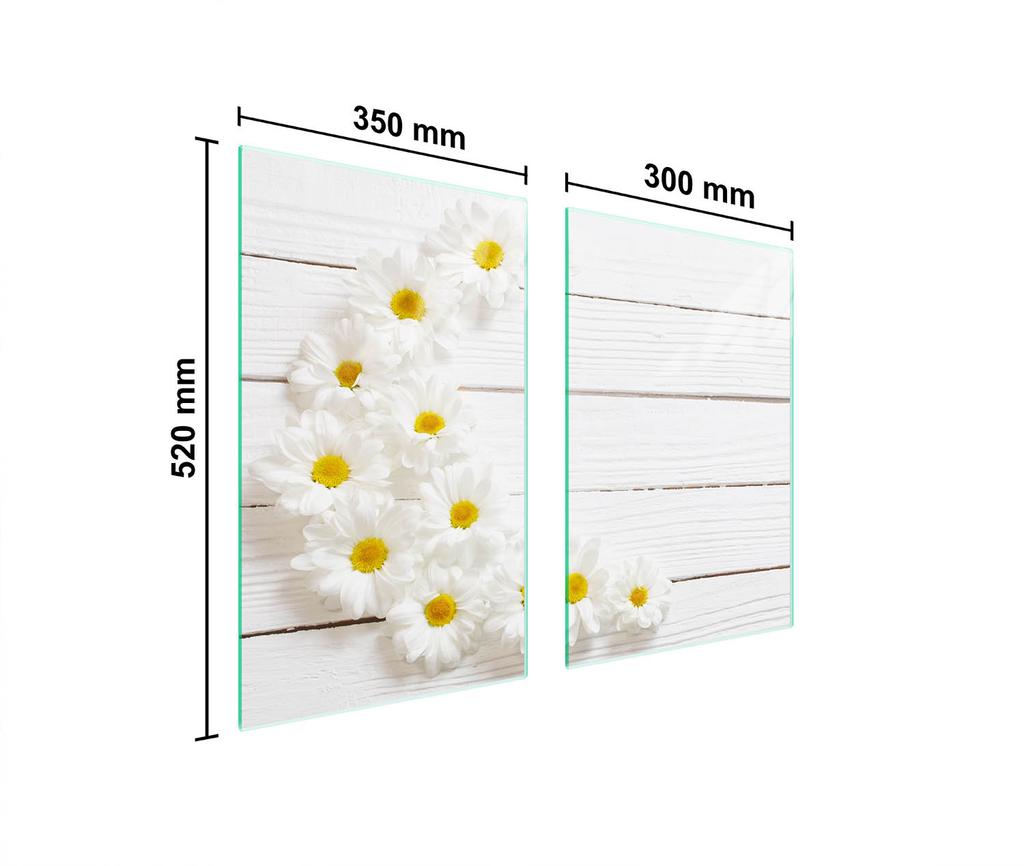 GLASPLATTA SKYDDANDE FÖR KÖK 65x52 TRÄ