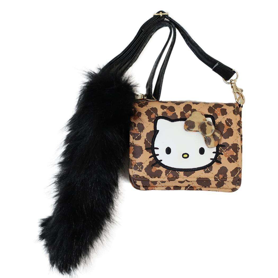 Sun Art Hello Kitty Tail Fur Mini Wallet Shoulder Bag Brown KT-5122-BR 5550₽