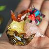 Resin Filled Natural Crystal Whale Figurine With Modern Minimalist Design For Gift Giving
