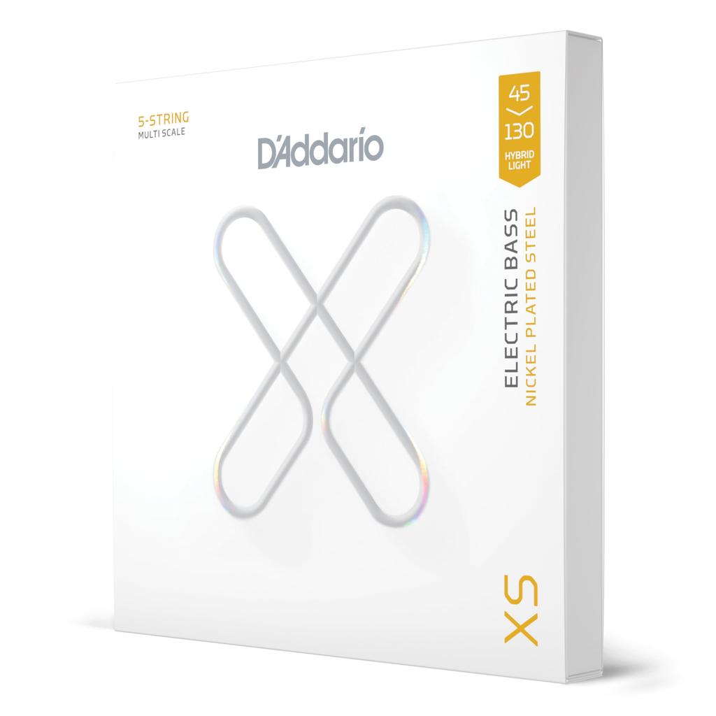 D'Addario XS Nickel Coated Bass Strings XSB45130MS 5-String Multi Scale .045-.130