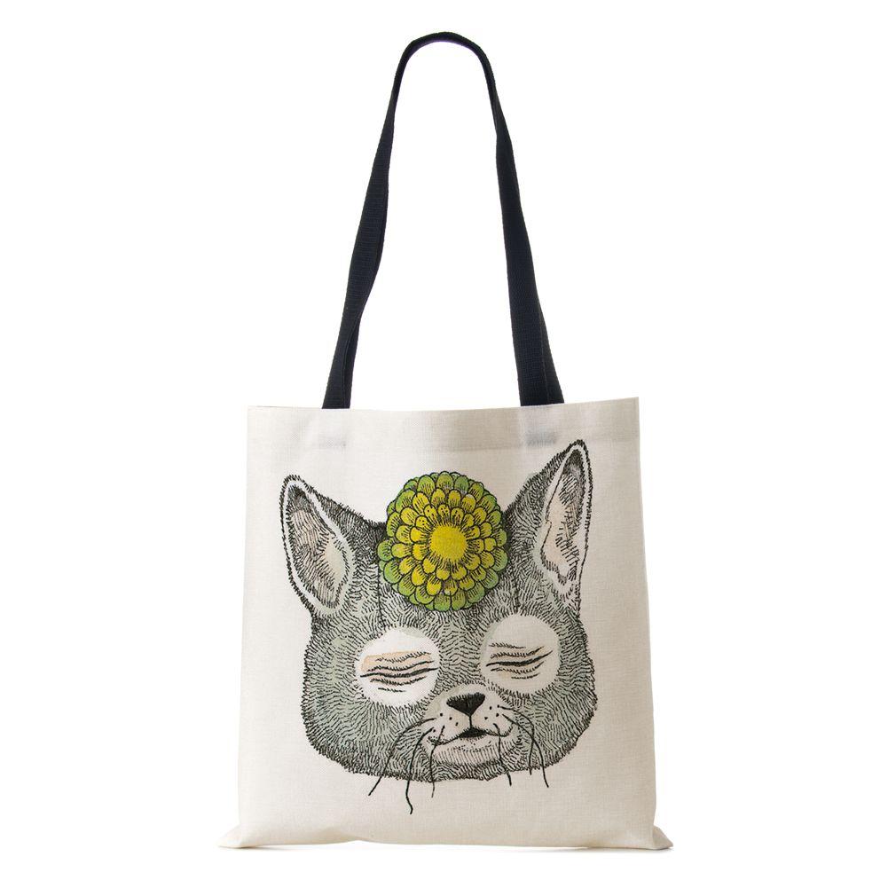 

Женская холщовая сумка через плечо, шоппер, медведь, харадзюку, повседневная, ручная сумка, каваий, экологичная, переработанная, большая вместимость, дорожная, сумка-тоут, сумка для книг KTY