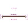 Furniture Handles 5 Pcs. Bronze Colored 480 Mm Stainless Steel