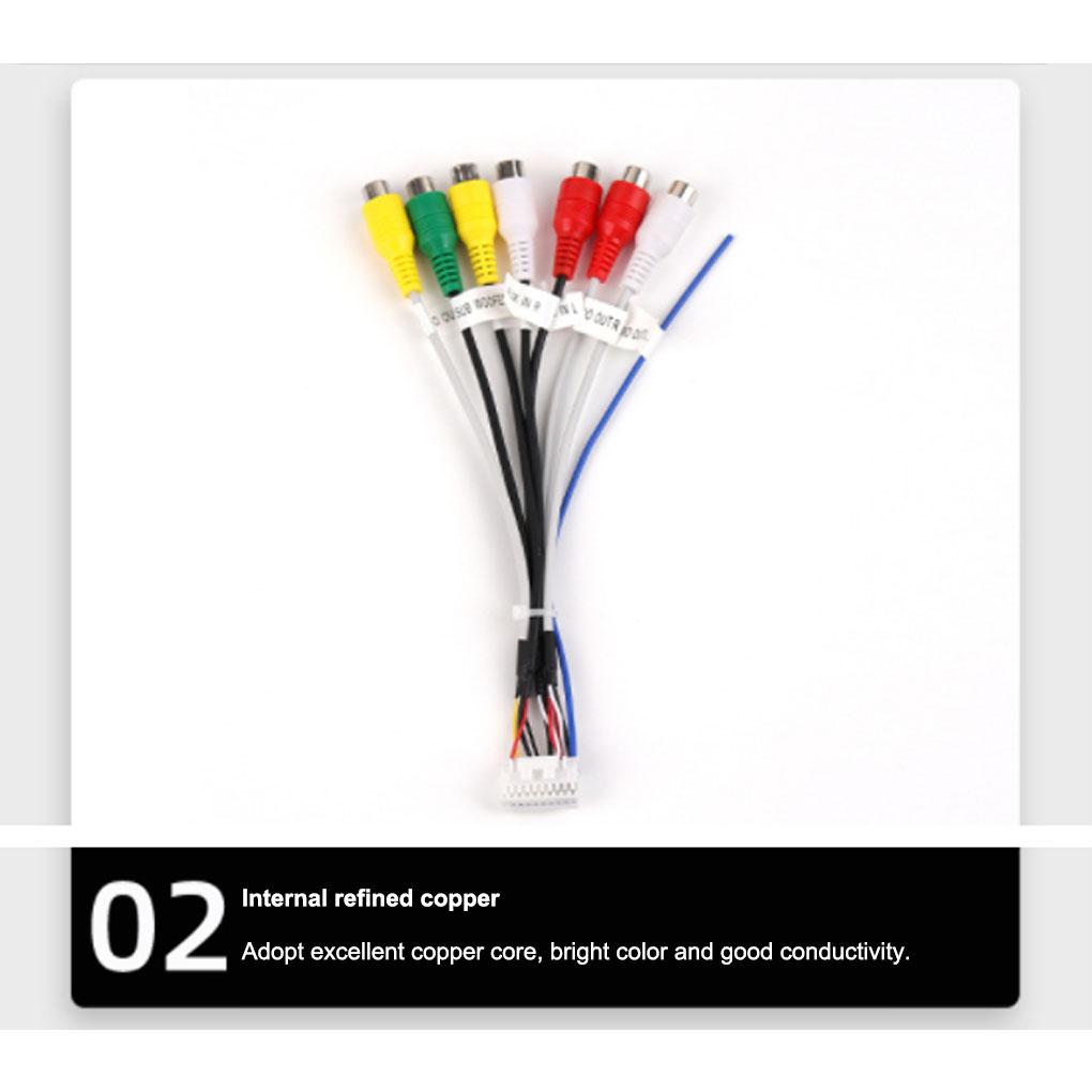 Stereo Radio Adapter Output Wire Aux-in Adapters Cable Lightweight Subwoofer/Amplifier 20pins Harness Connector