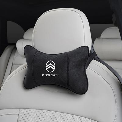 Almohada Cervical Transpirable de Gamuza para Reposacabezas de Coche para C5X e-C4 X e-C3 C4 C3 C5 Berlingo C-Elysee C-Crosser C1 C6 C2