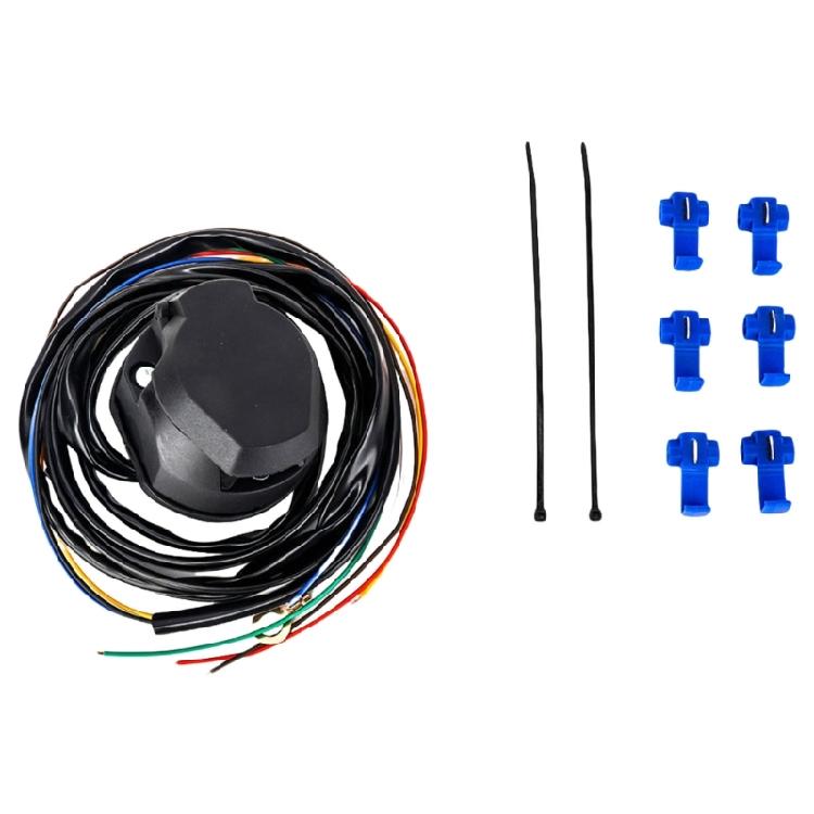 

Flexible 7 Pin Trailer Wiring Harness Connector Adapter with Spring Design to Prevent Tangling Breakage for Easy Storage 1