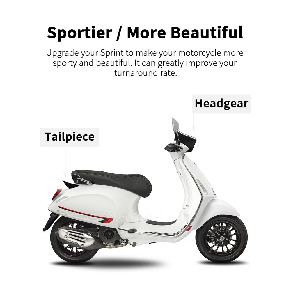 Front Lamp Ring Headlight Visor Cover For Vespa Sprint 50 125 150 Sprint 150 Scooter Head Fairing Rear Spoiler Tail Section Cowl