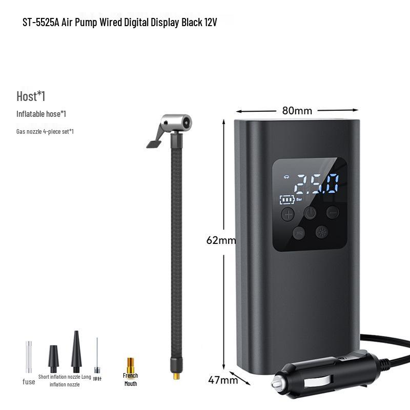 12V Wireless Electric Air Pump for Cars, Motorcycles, and Bicycles