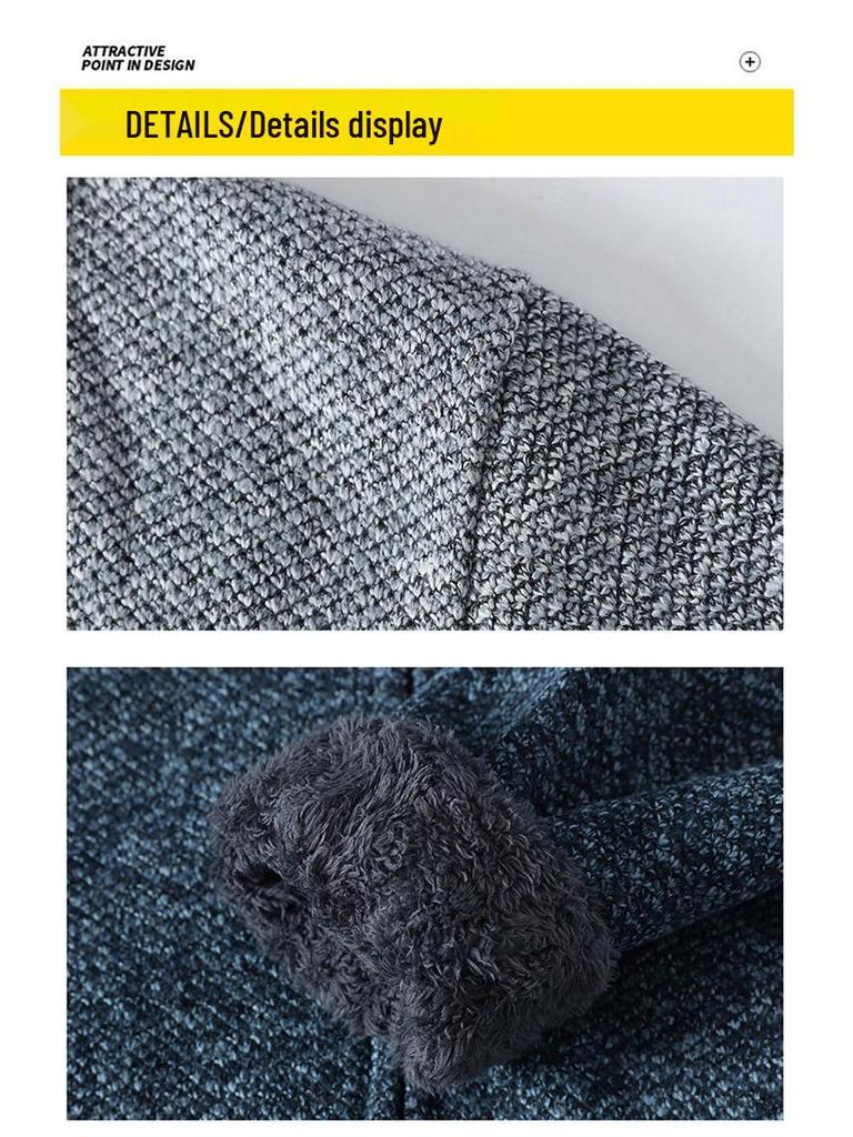 Cardigan en laine tricotée velours pour homme Automne/Hiver