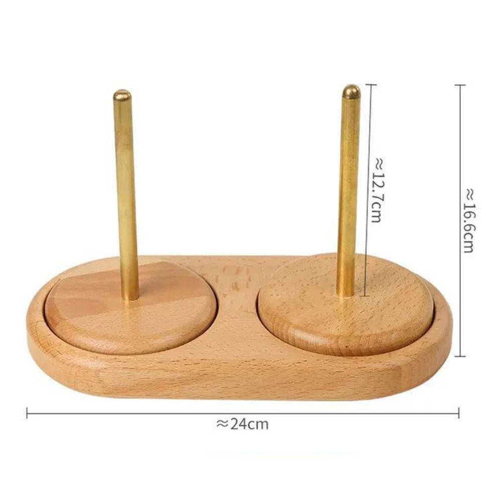 Household Wooden Yarn Holder Wool Ball Removable Winder Stand Tool Rotatable Crochet Accessories Stand Beginner