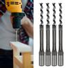 4pcs  Set 12.7?16mm Woodworking Square Hole Drill Bits Bearing Steel Square Hole Drill Bits