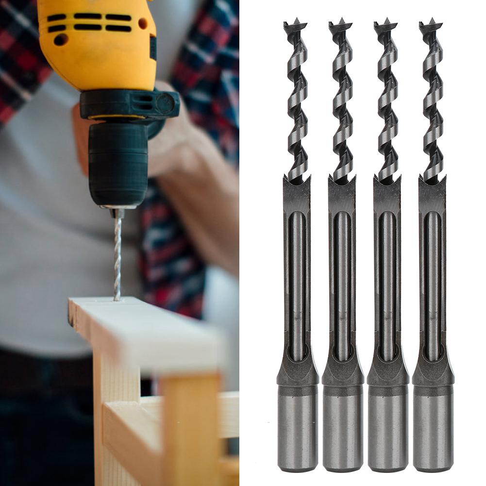 4pcs  Set 12.7?16mm Woodworking Square Hole Drill Bits Bearing Steel Square Hole Drill Bits