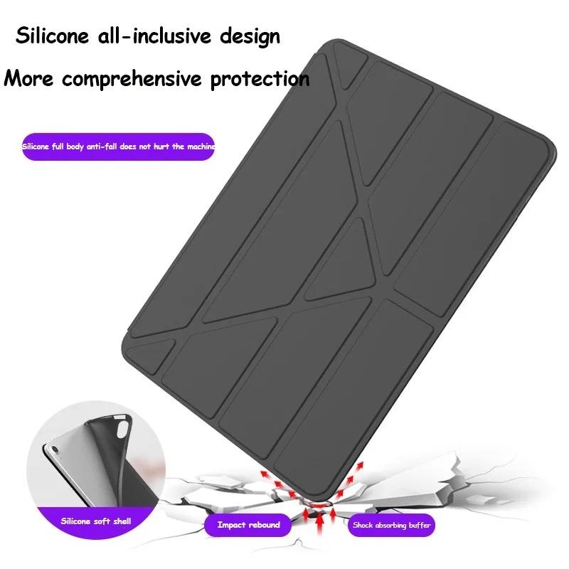 Y-Fold Leather Flip Case for IPad Mini 6 7 A17 Pro 11 M4 IPad A16 Air 11 M2 M3 for Air 2 3 4 5 6 7 8 9 10 11 Th Gen Tablet Case