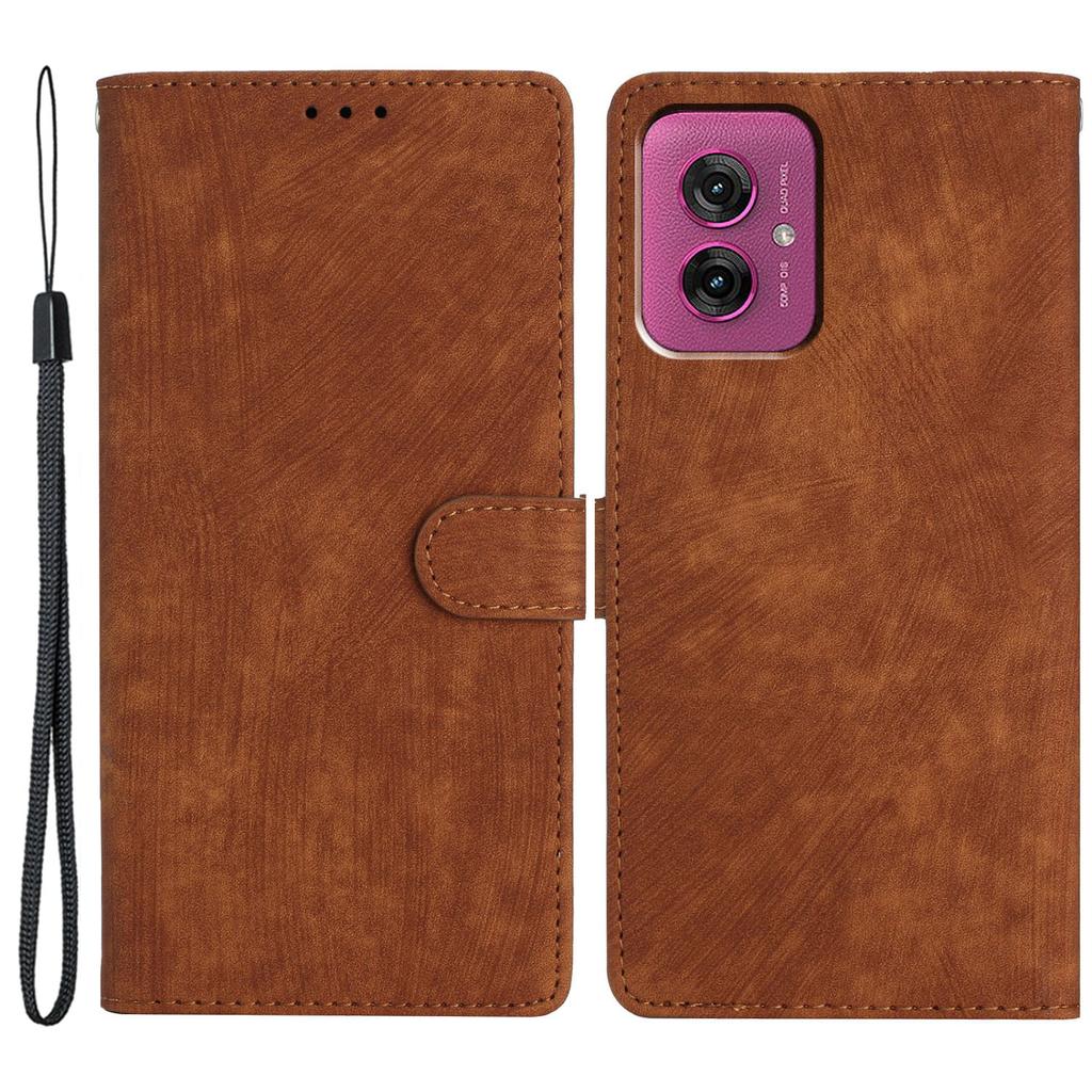 For Motorola Moto G55 5G Case with Card Clots Skin-Touch PU Leather Phone Cover Stand