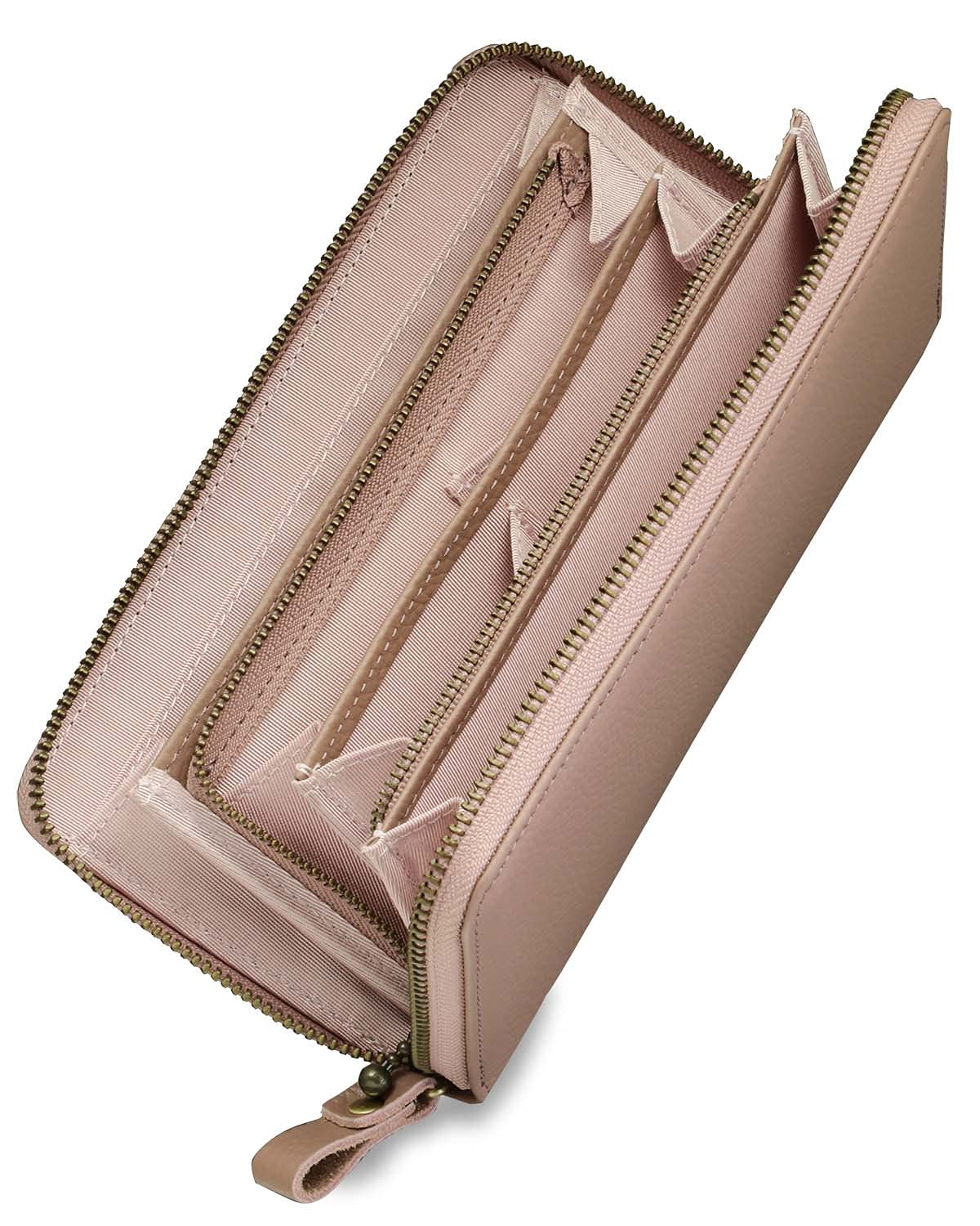 

Toyooka Kobo Cowhide Long Wallet with Separate Coin Compartment, Changeable Interior Fabric, Pink, 4017-16