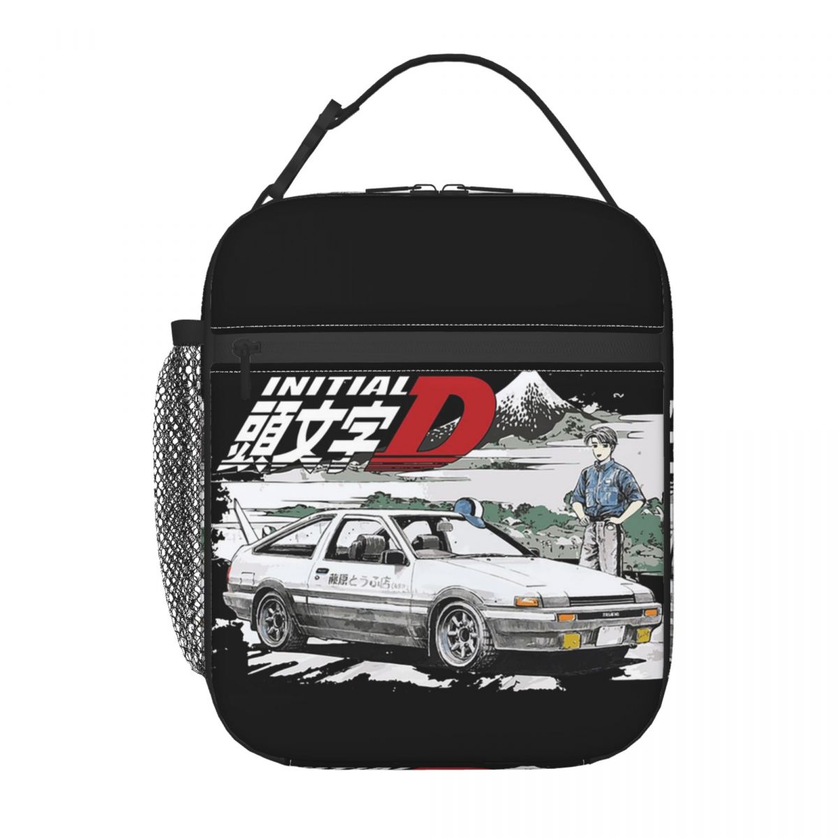 Initial D Deep Forest Drifting AE86 Takumi Raceway Insulated Lunch Bag for Women Kids Food Boxes Thermal Lunch Box Tote One Size