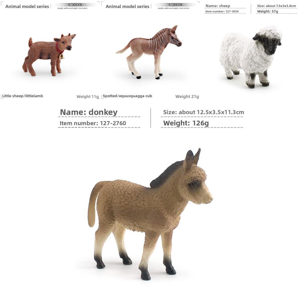 Donkey Pvc Model With Realistic Farm Figures For Educational Display And Collection