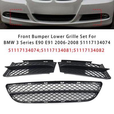 Set Griglie Inferiori Paraurti Anteriore Per BMW Serie 3 E90 E91 2006-2008 51117134074