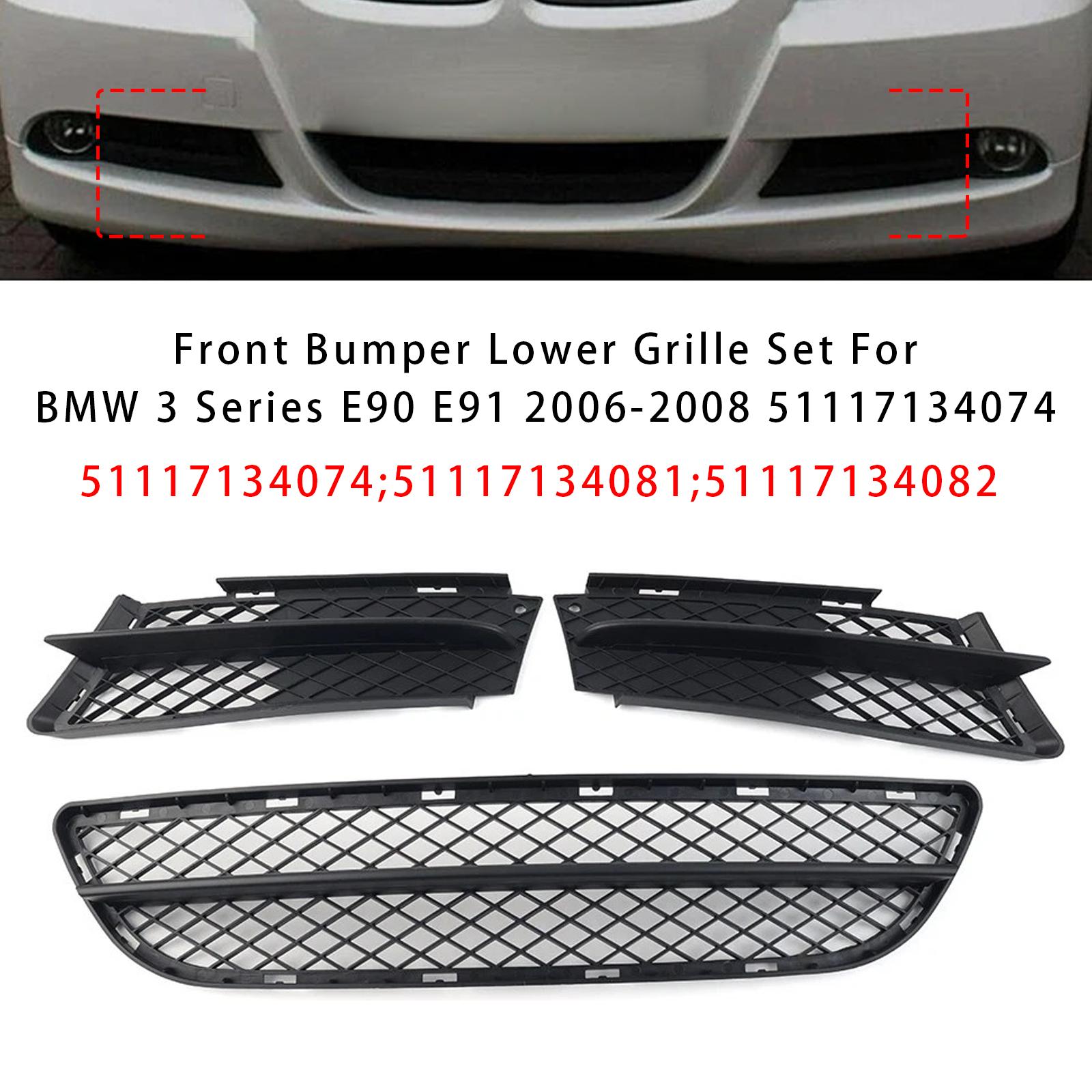 

Front Bumper Lower Grille Set For BMW 3 Series E90 E91 2006-2008 51117134074