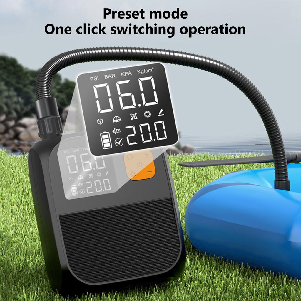 Rechargeable 25PSI SUP Pump Stand-Up Paddle Inflatable PVC Boat Kayak Accessories for Stand Board Surfing Kite Tent Mattress