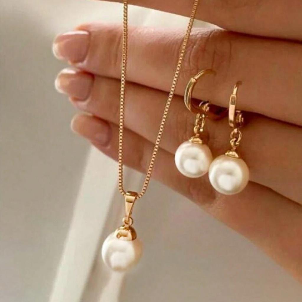 3-teiliges Schmuckset mit stilvollen Halsketten und Ohrringen im Punk-Design für Damen, Minderheiten-Stil, lange Halskette, geometrische Ohrringe