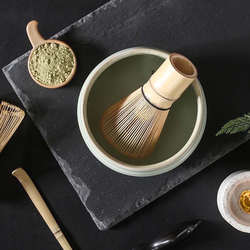Matcha-Teepinsel Baiben Li Song Dynasty Teebestellung BlenderTool Matcha-Schüssel Bambusständer Tee-Rührpinsel Bambuspinsel