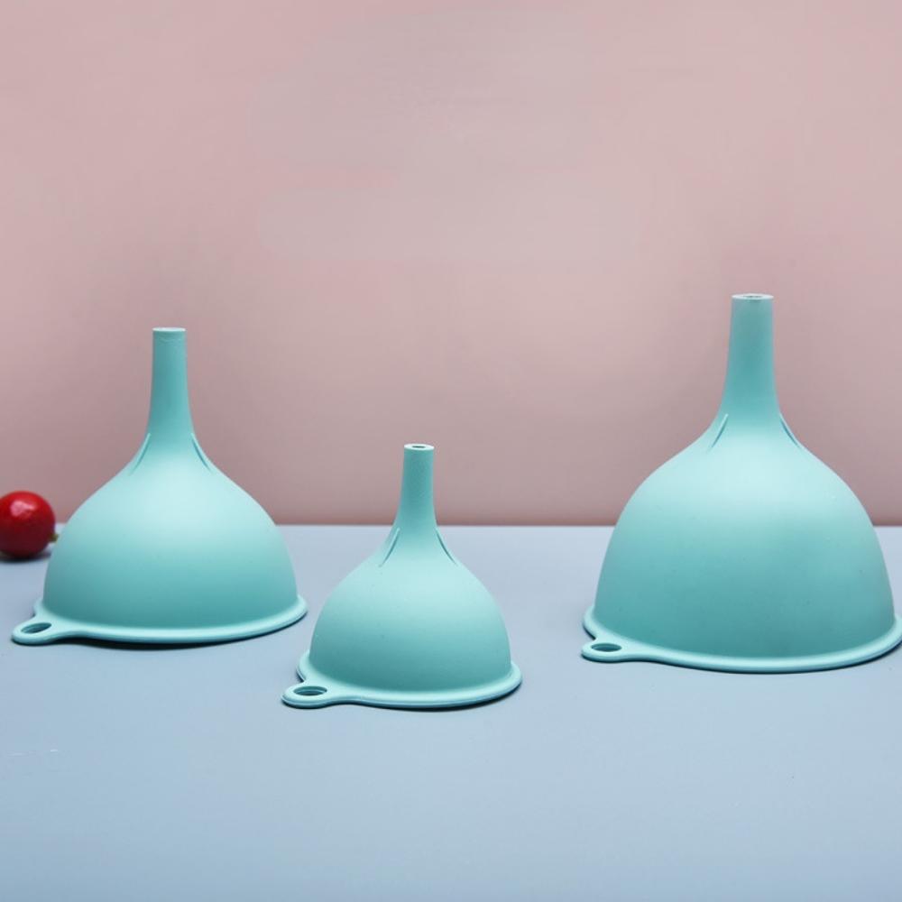 Silicone Oil Funnel Three-piece Multifunctional Funnel Set Filter Oil Pot Kitchen Household Pour Oil Filter Funnel