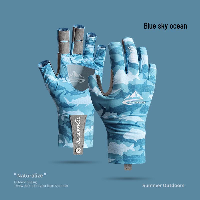 Guantes de Pesca Antideslizantes de Otoño/Invierno - Cálidos, Resistentes al Desgaste, con Forro Polar, Sin Dedos, Táctiles DB68.