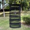Foldable Ventilated Mesh Organiser With Hanging Hook Rustproof Nylon Designs Rack For Camping Home Storage Solution