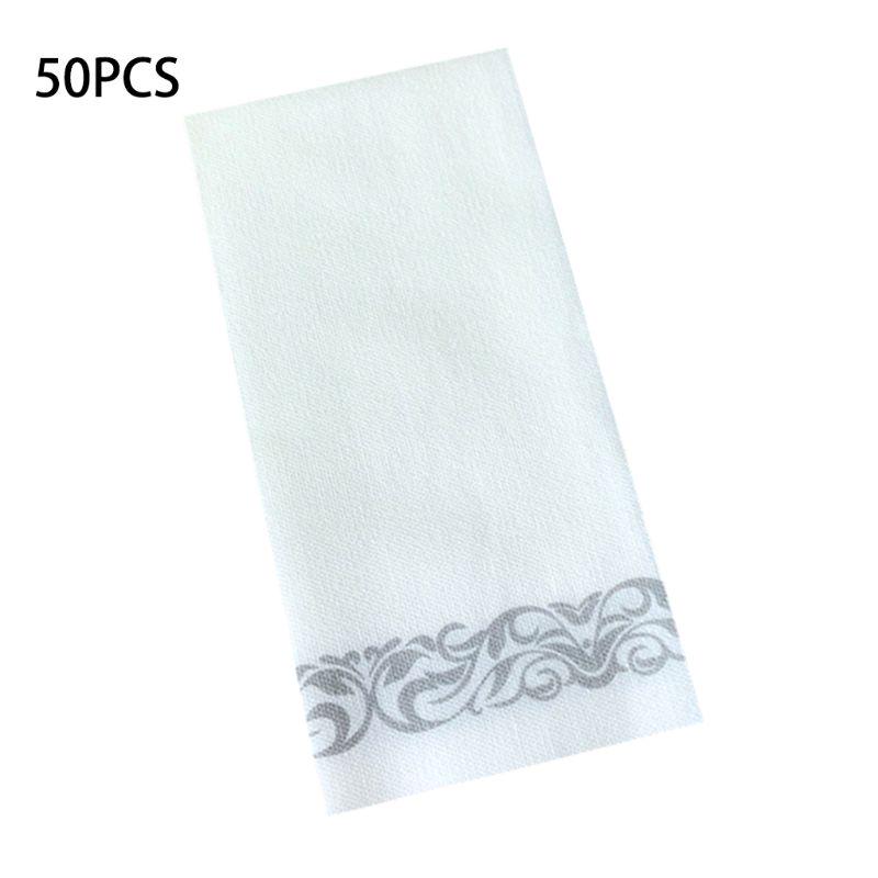 Disposable LinenFeel Guest Towels Decorative White Hand Towels uygun
