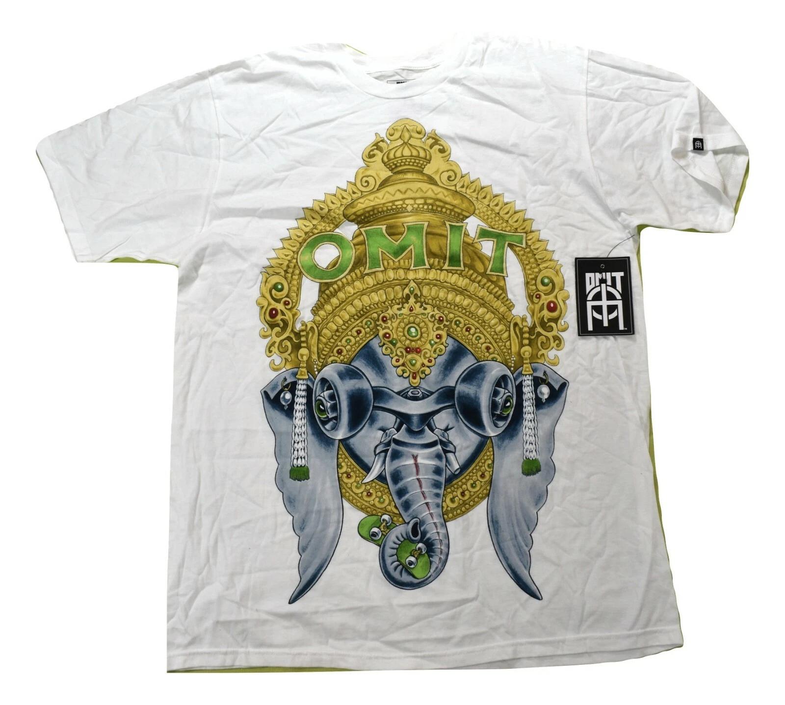 Omit Mens Elephant Icon White Tee Shirt New L XL