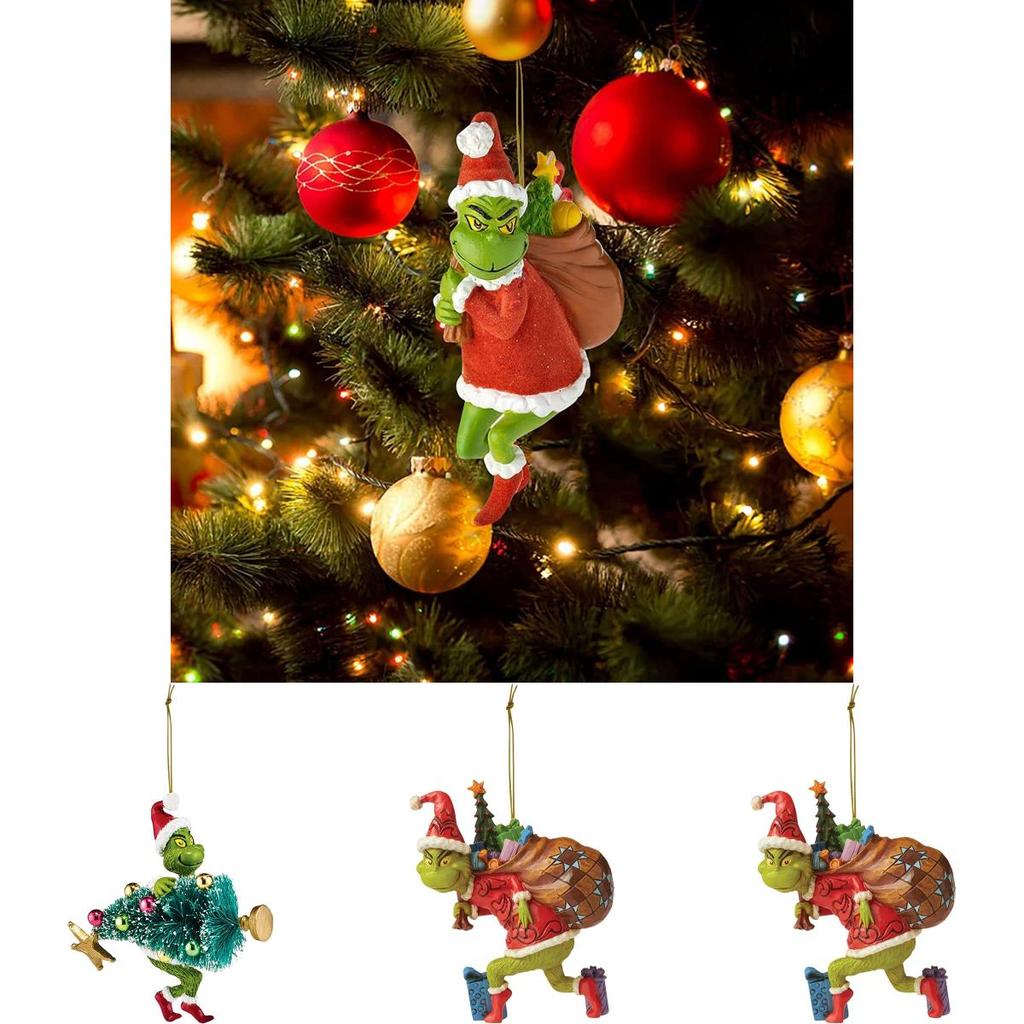 Parti Ev Dekorasyonu İçin Muhteşem The Grinch Noel Ağacı Kolye Süs