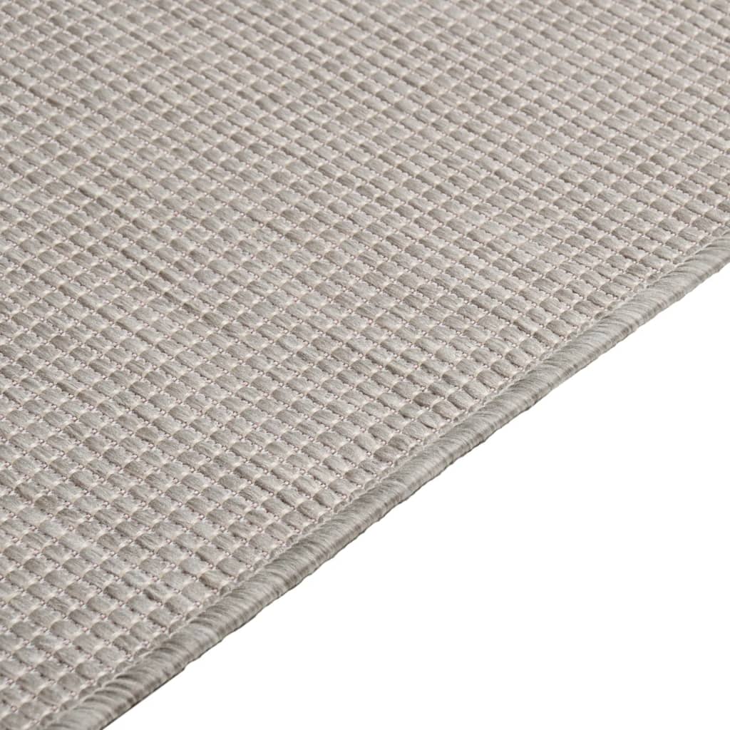 Dywan Zewnętrzny O Płaskim Splocie, 100X200 Cm, Taupe