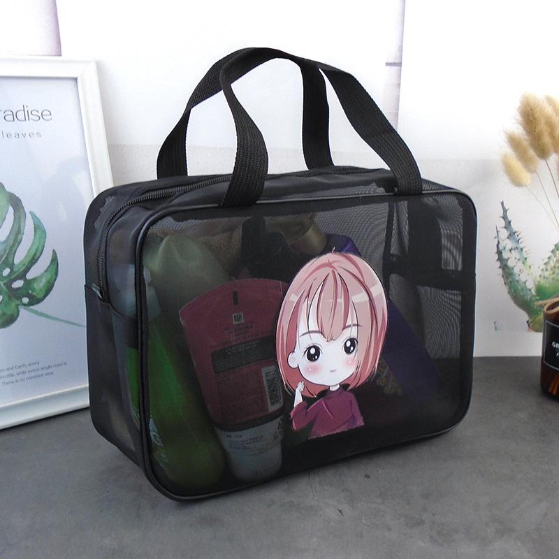 

Прозрачная сетчатая косметичка, сумка для мытья, портативная мужская дорожная сумка для душа, портативная сумка для хранения косметики в ванной комнате, карманная сумка для ванны Xiaoyun